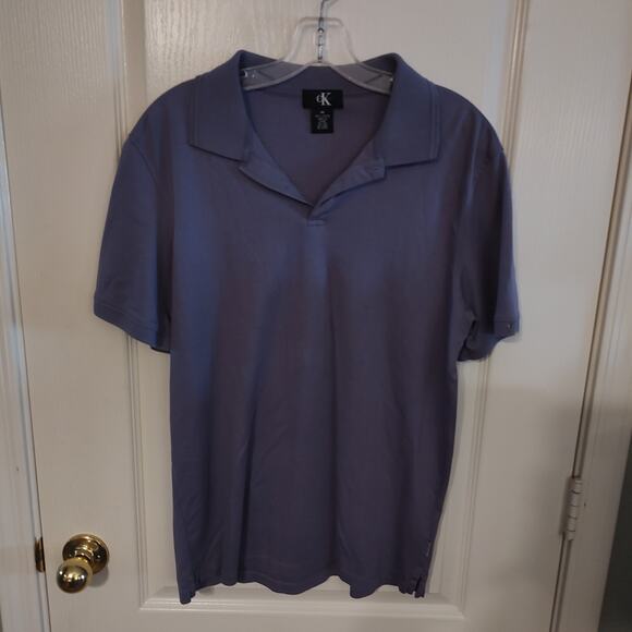 Calvin Klein Purple Polo Shirt Size M 100% Cotton RN 36543 - Picture 2 of 8